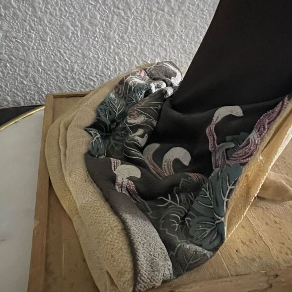 Vintage Geisha Doll Japanese Red Yellow Obi Sash Brown Tan Kimono 15.5” 70’s EUC - Picture 3 of 9